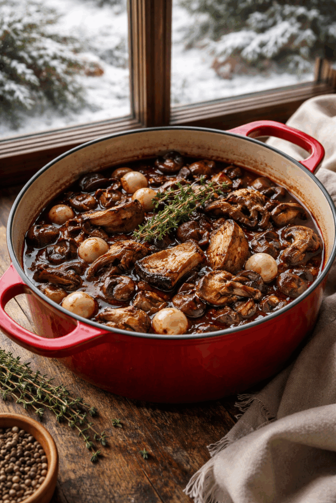 Chef Amelio's new dish. Hen-au-Vin